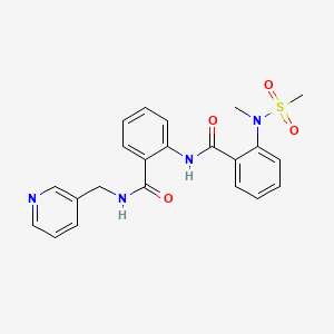 2-[methyl(methylsulfonyl)amino]-N-{2-[(pyridin-3-ylmethyl)carbamoyl]phenyl}benzamide