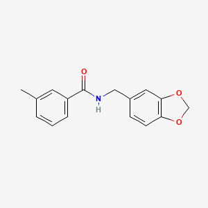 N-(1,3-benzodioxol-5-ylmethyl)-3-methylbenzamide