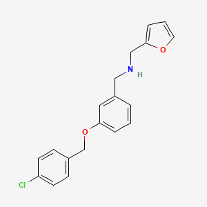 1-{3-[(4-chlorobenzyl)oxy]phenyl}-N-(furan-2-ylmethyl)methanamine