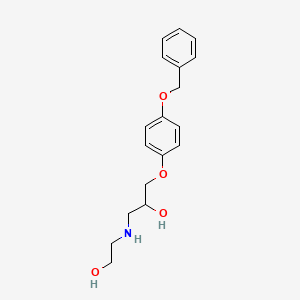 molecular formula C18H23NO4 B12478474 1-[4-(Benzyloxy)phenoxy]-3-[(2-hydroxyethyl)amino]propan-2-ol CAS No. 347369-86-2