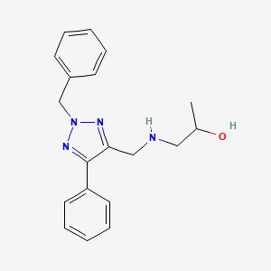 molecular formula C19H22N4O B12478493 1-{[(2-benzyl-5-phenyl-2H-1,2,3-triazol-4-yl)methyl]amino}-2-propanol 