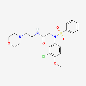 N~2~-(3-chloro-4-methoxyphenyl)-N-[2-(morpholin-4-yl)ethyl]-N~2~-(phenylsulfonyl)glycinamide