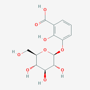 molecular formula C13H16O9 B1247851 2-hydroxy-3-[(2S,3R,4S,5S,6R)-3,4,5-trihydroxy-6-(hydroxymethyl)tetrahydropyran-2-yl]oxy-benzoic acid 