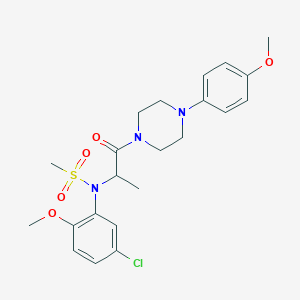 N-(5-chloro-2-methoxyphenyl)-N-{1-[4-(4-methoxyphenyl)piperazin-1-yl]-1-oxopropan-2-yl}methanesulfonamide