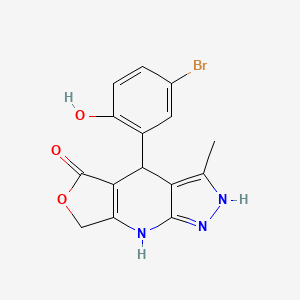 4-(5-bromo-2-hydroxyphenyl)-3-methyl-1,4,7,8-tetrahydro-5H-furo[3,4-b]pyrazolo[4,3-e]pyridin-5-one