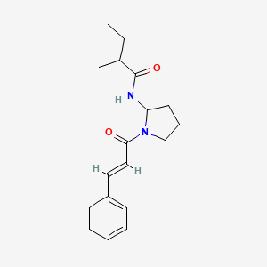 molecular formula C18H24N2O2 B1247854 2-methyl-N-[1-[(E)-3-phenylprop-2-enoyl]pyrrolidin-2-yl]butanamide 
