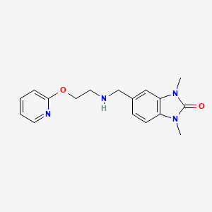 1,3-dimethyl-5-({[2-(pyridin-2-yloxy)ethyl]amino}methyl)-1,3-dihydro-2H-benzimidazol-2-one