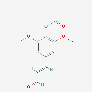 molecular formula C13H14O5 B1247857 4-乙酰氧基-3,5-二甲氧基-反式肉桂醛 