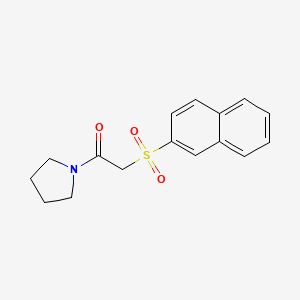 molecular formula C16H17NO3S B12478581 2-(Naphthalen-2-ylsulfonyl)-1-(pyrrolidin-1-yl)ethanone 