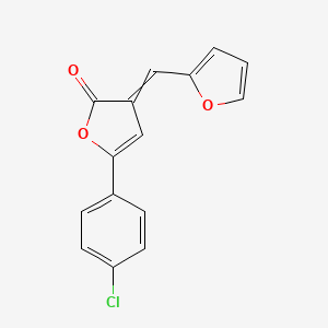 molecular formula C15H9ClO3 B12478594 2(3H)-Furanone, 5-(4-chlorophenyl)-3-(2-furanylmethylene)- CAS No. 6781-88-0