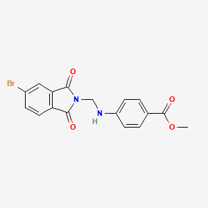 molecular formula C17H13BrN2O4 B12478621 methyl 4-{[(5-bromo-1,3-dioxo-1,3-dihydro-2H-isoindol-2-yl)methyl]amino}benzoate 