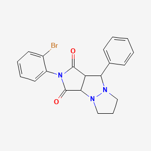 molecular formula C20H18BrN3O2 B12478629 2-(2-bromophenyl)-9-phenyltetrahydro-5H-pyrazolo[1,2-a]pyrrolo[3,4-c]pyrazole-1,3(2H,3aH)-dione 