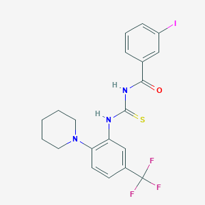 3-iodo-N-{[2-(piperidin-1-yl)-5-(trifluoromethyl)phenyl]carbamothioyl}benzamide