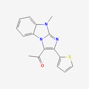 1-[9-methyl-2-(thiophen-2-yl)-9H-imidazo[1,2-a]benzimidazol-3-yl]ethanone