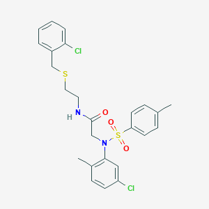 N-{2-[(2-chlorobenzyl)sulfanyl]ethyl}-N~2~-(5-chloro-2-methylphenyl)-N~2~-[(4-methylphenyl)sulfonyl]glycinamide