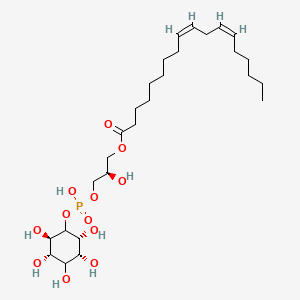 molecular formula C27H49O12P B1247867 (2R)-2-hydroxy-3-[(hydroxy{[(1S,2R,3R,4S,5S,6R)-2,3,4,5,6-pentahydroxycyclohexyl]oxy}phosphoryl)oxy]propyl (9Z,12Z)-octadeca-9,12-dienoate 