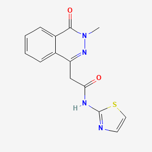 molecular formula C14H12N4O2S B12478674 2-(3-methyl-4-oxophthalazin-1-yl)-N-(1,3-thiazol-2-yl)acetamide 