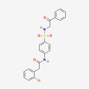 2-(2-bromophenyl)-N-{4-[(2-oxo-2-phenylethyl)sulfamoyl]phenyl}acetamide