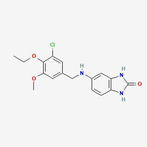 5-[(3-chloro-4-ethoxy-5-methoxybenzyl)amino]-1,3-dihydro-2H-benzimidazol-2-one