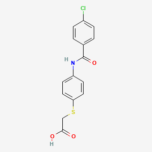 [(4-{[(4-Chlorophenyl)carbonyl]amino}phenyl)sulfanyl]acetic acid