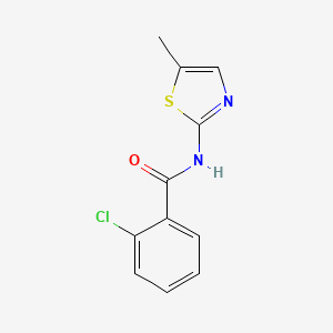 molecular formula C11H9ClN2OS B12478734 2-chloro-N-(5-methyl-1,3-thiazol-2-yl)benzamide 