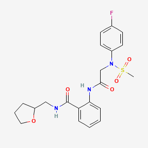 2-{[N-(4-fluorophenyl)-N-(methylsulfonyl)glycyl]amino}-N-(tetrahydrofuran-2-ylmethyl)benzamide