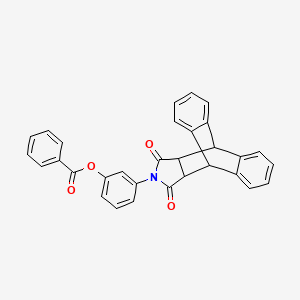 3-(16,18-Dioxo-17-azapentacyclo[6.6.5.0~2,7~.0~9,14~.0~15,19~]nonadeca-2,4,6,9,11,13-hexaen-17-yl)phenyl benzoate (non-preferred name)