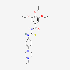 3,4,5-triethoxy-N-{[4-(4-ethylpiperazin-1-yl)phenyl]carbamothioyl}benzamide