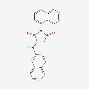 molecular formula C24H18N2O2 B12478770 1-(Naphthalen-1-yl)-3-(naphthalen-2-ylamino)pyrrolidine-2,5-dione 