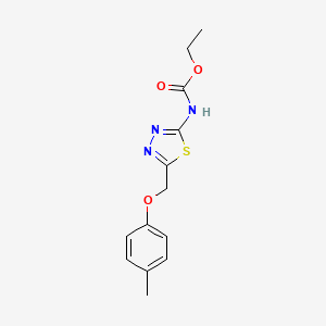 Ethyl {5-[(4-methylphenoxy)methyl]-1,3,4-thiadiazol-2-yl}carbamate