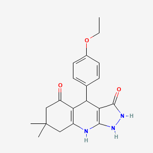 4-(4-ethoxyphenyl)-3-hydroxy-7,7-dimethyl-1,4,6,7,8,9-hexahydro-5H-pyrazolo[3,4-b]quinolin-5-one