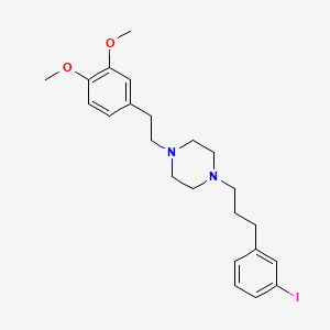 molecular formula C23H31IN2O2 B1247883 1-[2-(3,4-Dimethoxyphenyl)ethyl]-4-[3-(3-iodophenyl)propyl]piperazine 