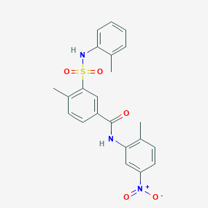 4-methyl-N-(2-methyl-5-nitrophenyl)-3-[(2-methylphenyl)sulfamoyl]benzamide