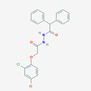 N'-[2-(4-bromo-2-chlorophenoxy)acetyl]-2,2-diphenylacetohydrazide