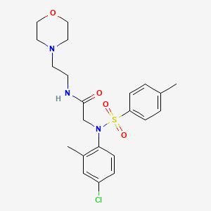 molecular formula C22H28ClN3O4S B12478875 N~2~-(4-chloro-2-methylphenyl)-N~2~-[(4-methylphenyl)sulfonyl]-N-[2-(morpholin-4-yl)ethyl]glycinamide 