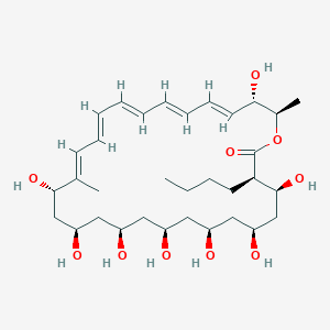 molecular formula C33H54O10 B1247888 (3R,4S,6S,8S,10R,12R,14R,16S,17E,19E,21E,23E,25E,27S,28R)-3-butyl-4,6,8,10,12,14,16,27-octahydroxy-17,28-dimethyl-1-oxacyclooctacosa-17,19,21,23,25-pentaen-2-one 