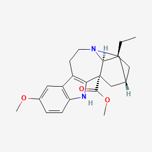 molecular formula C22H28N2O3 B1247889 甲基 (1S,15R,17S,18S)-17-乙基-7-甲氧基-3,13-二氮杂五环[13.3.1.02,10.04,9.013,18]十九碳-2(10),4(9),5,7-四烯-1-羧酸酯 