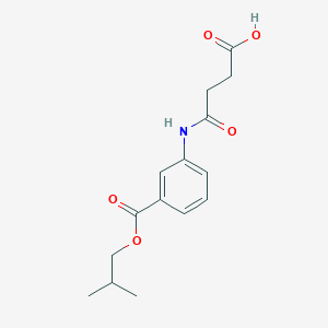 molecular formula C15H19NO5 B12478899 4-({3-[(2-Methylpropoxy)carbonyl]phenyl}amino)-4-oxobutanoic acid 