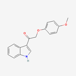 molecular formula C17H15NO3 B12478902 1-(1H-indol-3-yl)-2-(4-methoxyphenoxy)ethanone 