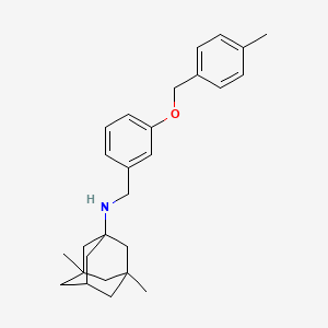 3,5-Dimethyl-N-({3-[(4-methylphenyl)methoxy]phenyl}methyl)adamantan-1-amine