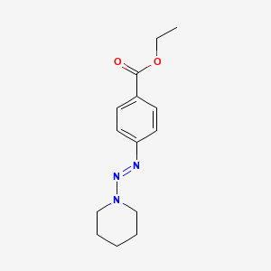 molecular formula C14H19N3O2 B12478921 ethyl 4-[(E)-piperidin-1-yldiazenyl]benzoate 