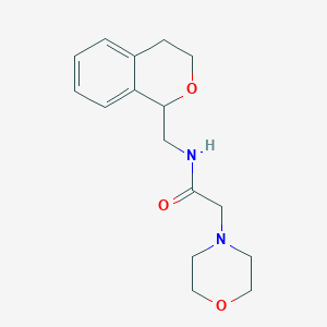 molecular formula C16H22N2O3 B12478928 N-(3,4-dihydro-1H-isochromen-1-ylmethyl)-2-(morpholin-4-yl)acetamide 