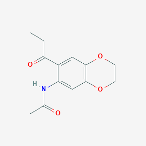 N-(7-propanoyl-2,3-dihydro-1,4-benzodioxin-6-yl)acetamide