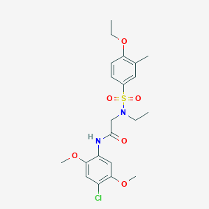 N-(4-chloro-2,5-dimethoxyphenyl)-N~2~-[(4-ethoxy-3-methylphenyl)sulfonyl]-N~2~-ethylglycinamide