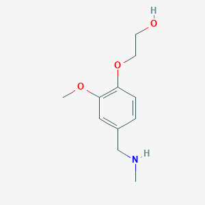 molecular formula C11H17NO3 B12478985 2-{2-Methoxy-4-[(methylamino)methyl]phenoxy}ethanol 