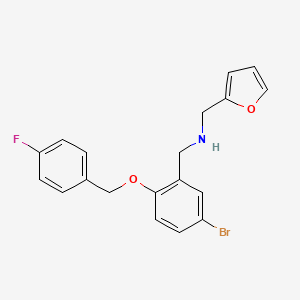 1-{5-bromo-2-[(4-fluorobenzyl)oxy]phenyl}-N-(furan-2-ylmethyl)methanamine