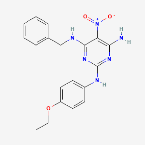 N'-Benzyl-N-(4-ethoxy-phenyl)-5-nitro-pyrimidine-2,4,6-triamine