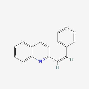 molecular formula C17H13N B1247905 顺式-2-苯乙烯基喹啉 