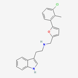 N-{[5-(3-chloro-2-methylphenyl)furan-2-yl]methyl}-2-(1H-indol-3-yl)ethanamine