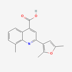 molecular formula C17H15NO3 B12479054 2-(2,5-Dimethylfuran-3-yl)-8-methylquinoline-4-carboxylic acid 